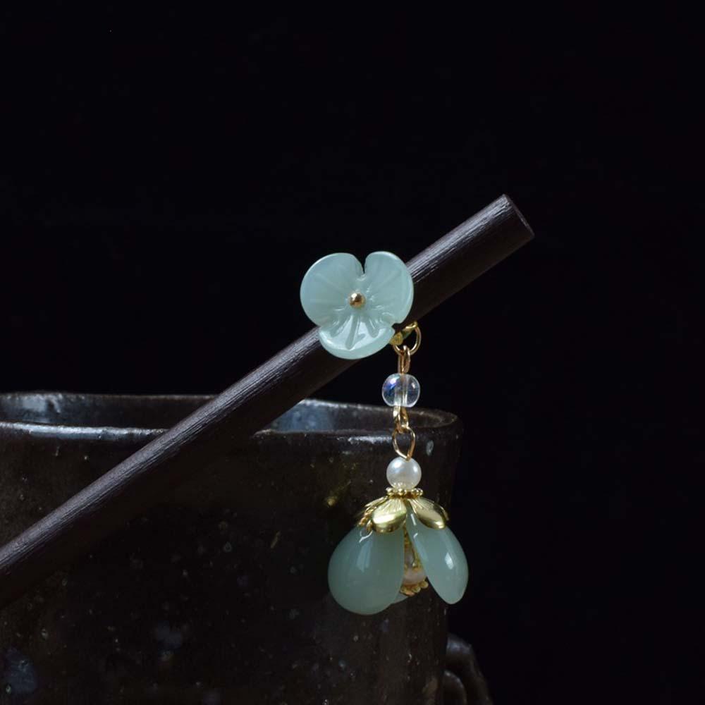 Trâm Cài Tóc Hình Hoa Phối Tua Rua Phong Cách Cổ Điển Thời Trang Cho Nữ