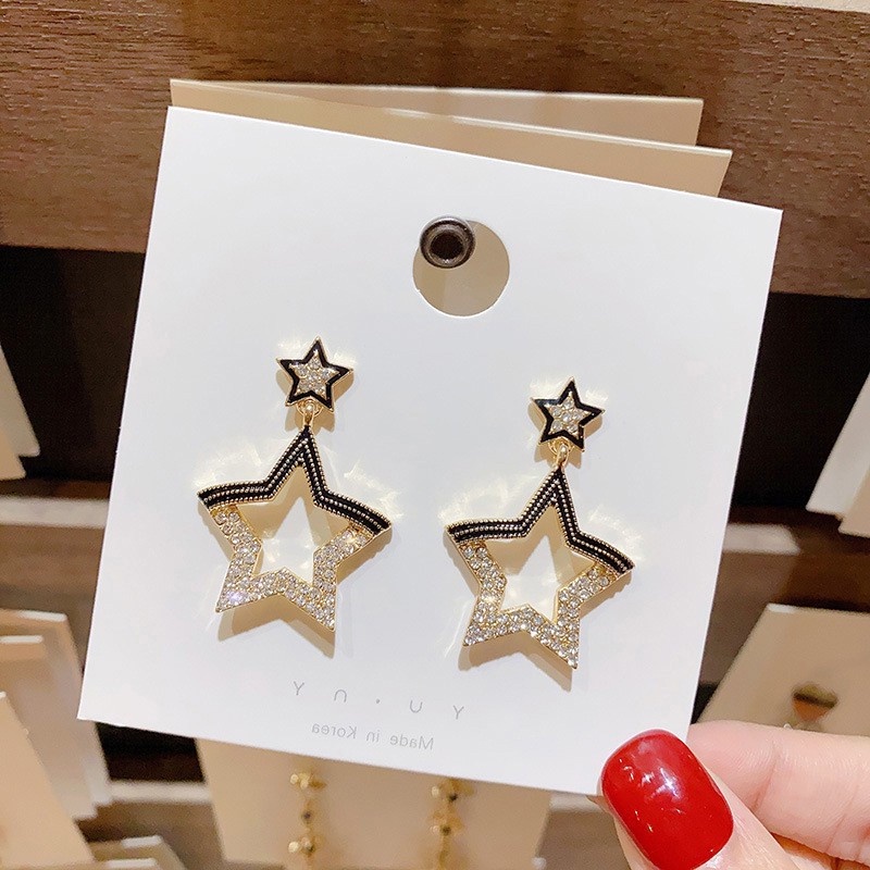 Khuyên Tai Hình Ngôi Sao Năm Cánh Đơn Giản Thời Trang Hàn Quốc