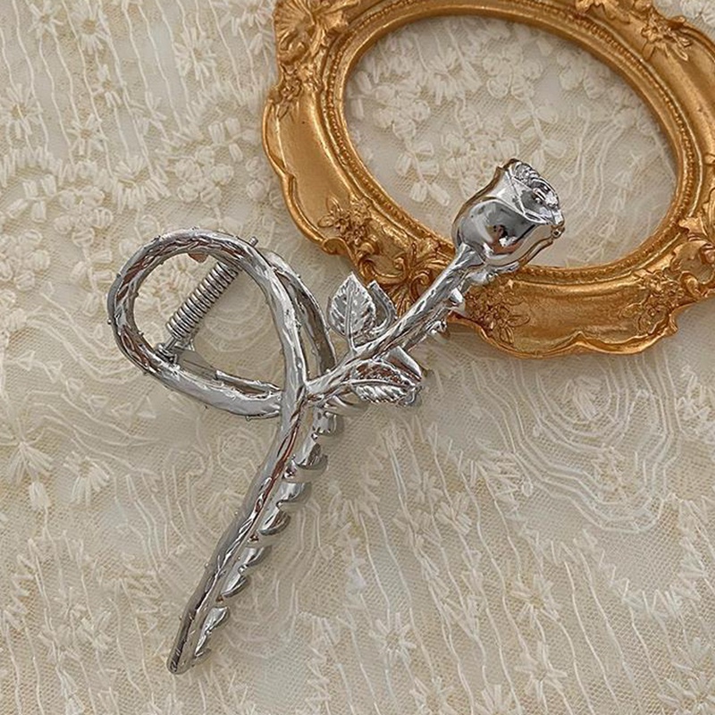 Kẹp Tóc Càng Cua Hình Hoa Hồng Phụ Kiện Thời Trang Cho Nữ AB081