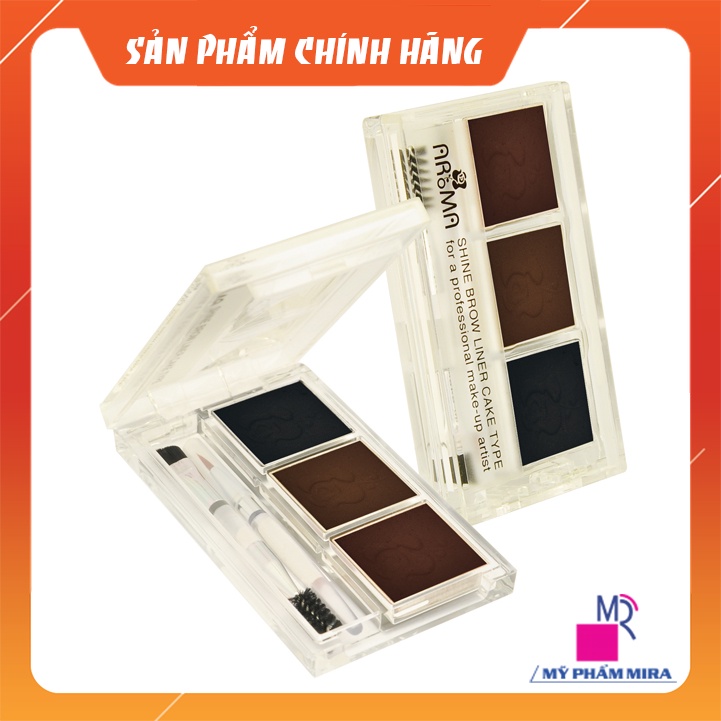 Bột Kẻ Mày Aroma Shine Brown Liner Cake Type Hàn Quốc C336