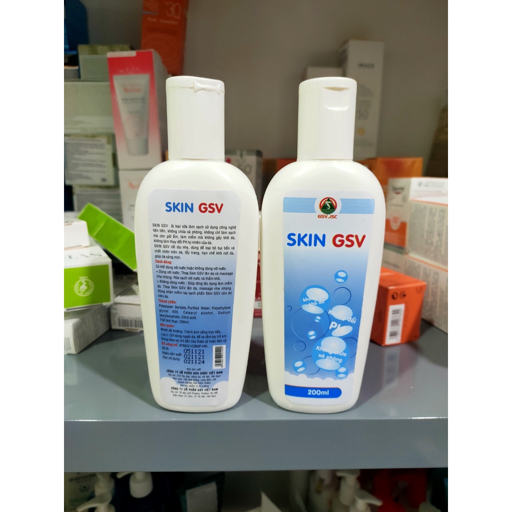 Sữa rửa mặt skin GSV 200ml chính hãng