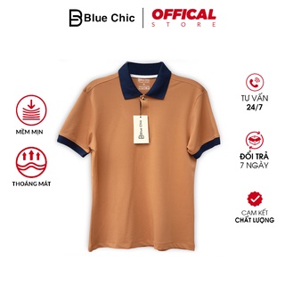 Áo Polo Nữ Màu Nâu BLUECHIC Cổ Bẻ xanh tím than Vải Poly Cá Sấu Co Giãn Dáng Công Sở Trẻ Trung NF016