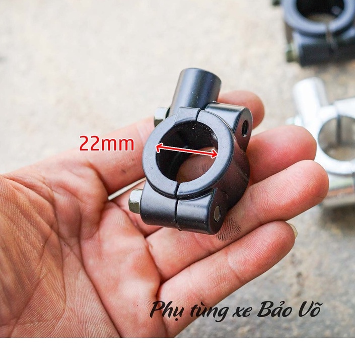 Pát gắn gương chiếu hậu, gắn kính chiếu hậu, gắn đèn trợ sáng 22mm