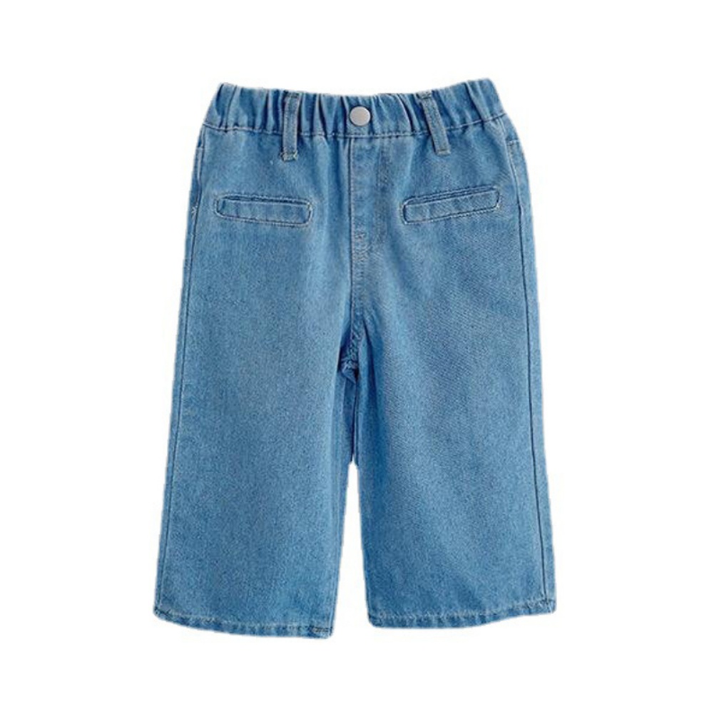 Quần Jean Dài Dáng Suông Co Giãn Tốt Kiểu Hàn Quốc Thời Trang Mùa Thu Cho