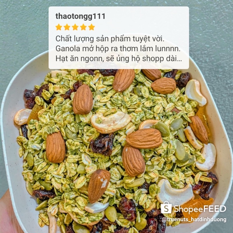 Ngũ cốc Granola Homemade Nhiều Hạt Quả Sấy - Giảm Cân, Ăn Kiêng, Dinh Dưỡng Buổi Sáng 500g