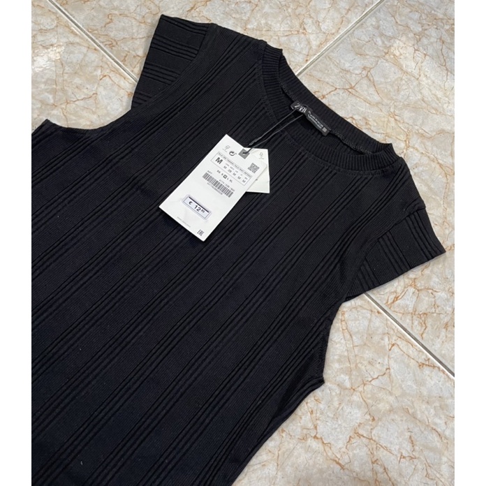 Đầm Zara Auth Đơn Giản Tôn Dáng Đen Size S