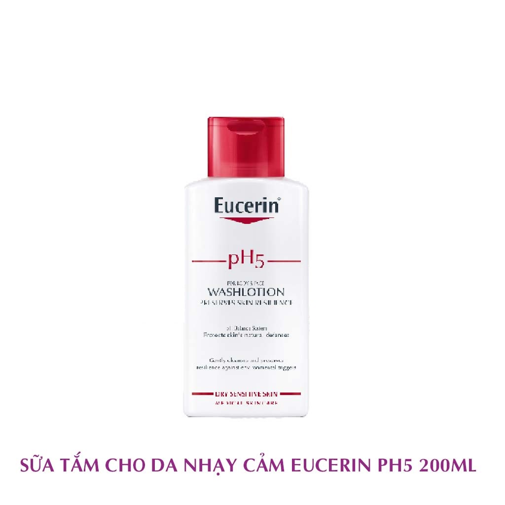 Sản Phẩm Làm Sạch Da Mặt Và Cơ Thể Eucerin pH5 for Body &amp; Face Washlotion 200ml - 400ml - 1000ml