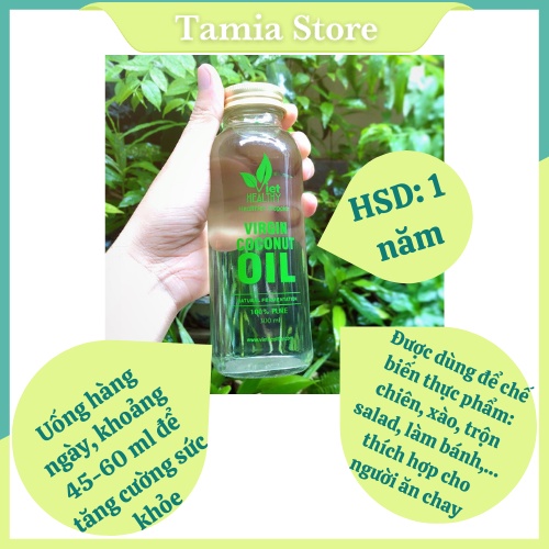 Dầu Dừa Nguyên Chất Tinh Khiết Tươi Lạnh VietHealthy 300ml Việt Healthy