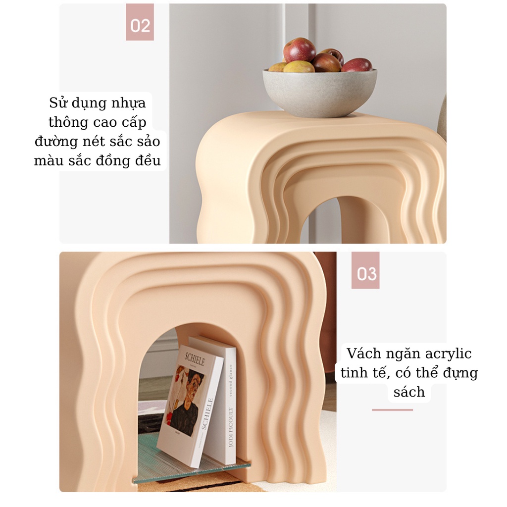 Kệ/tủ đầu giường, bàn cà phê nhỏ phong cách Châu Âu, decor Forher.since1998