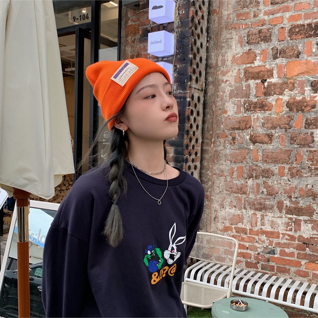 Mũ Len Màu Sắc Kẹo Ngọt Độ Bảo Vệ Tai Phong Cách Nhật Bản