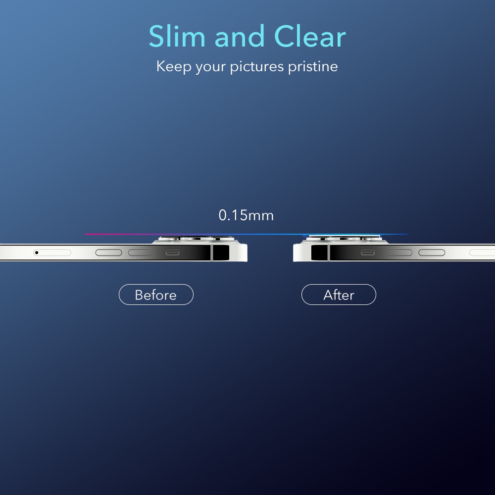 Kính Cường Lực ESR Bảo Vệ Camera Sau Cho iPhone 13 mini/13 Pro/13 Pro mxa Sự Bảo Vệ