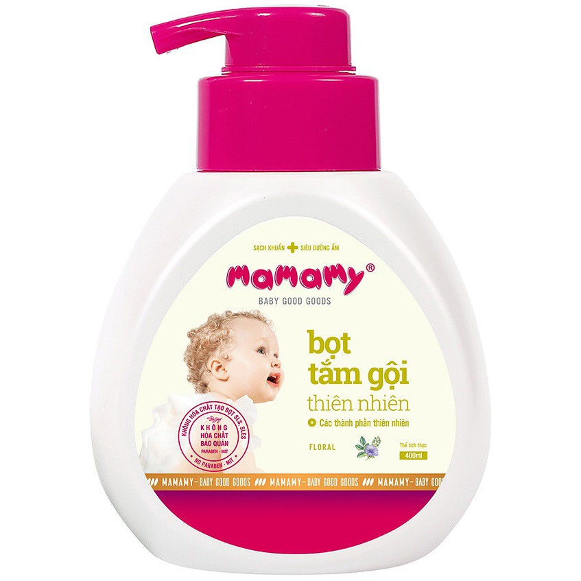 Bọt tắm gội thiên nhiên Mamamy - hương Floral 400ml