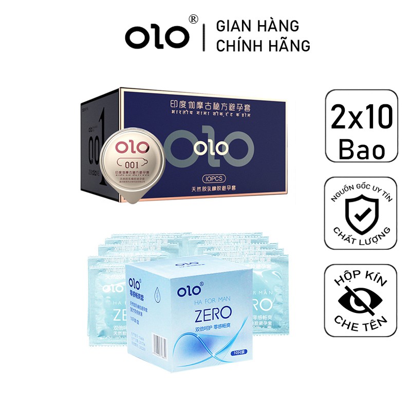 BCS Bao Cao Su Siêu Mỏng Kéo Dài Thời Gian và Bao Cao Su Siêu Mỏng OLO HA FOR MAN 2 hộp BCS