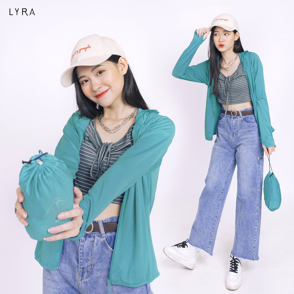 Áo khoác chống nắng nữ LYRA dáng ngắn thời trang vải Nhật thấm hút mồ hôi, thoáng mát chống tia UV-VSYAK0017 | BigBuy360 - bigbuy360.vn