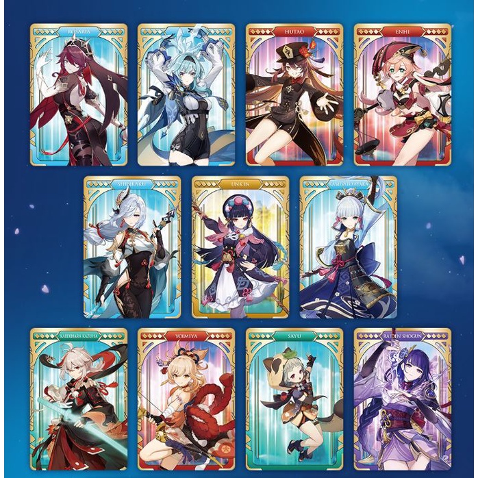 Pack Thẻ Bài Genshin Impact Metal Collection Chính Hãng Chưa Bóc mới 100%