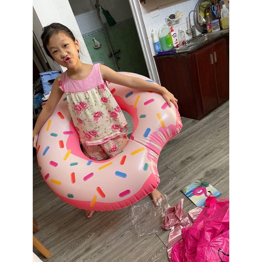 [LIFEMALL9915 - 12% đơn 99K] Phao bơi Donut khổng lồ mẫu mới INTEX 56265