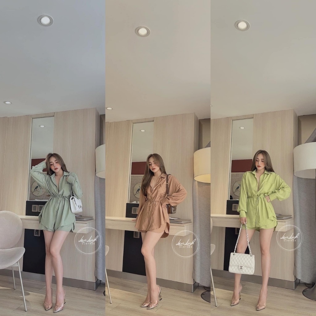 Set cổ đức buộc eo htk LanlinhClothes