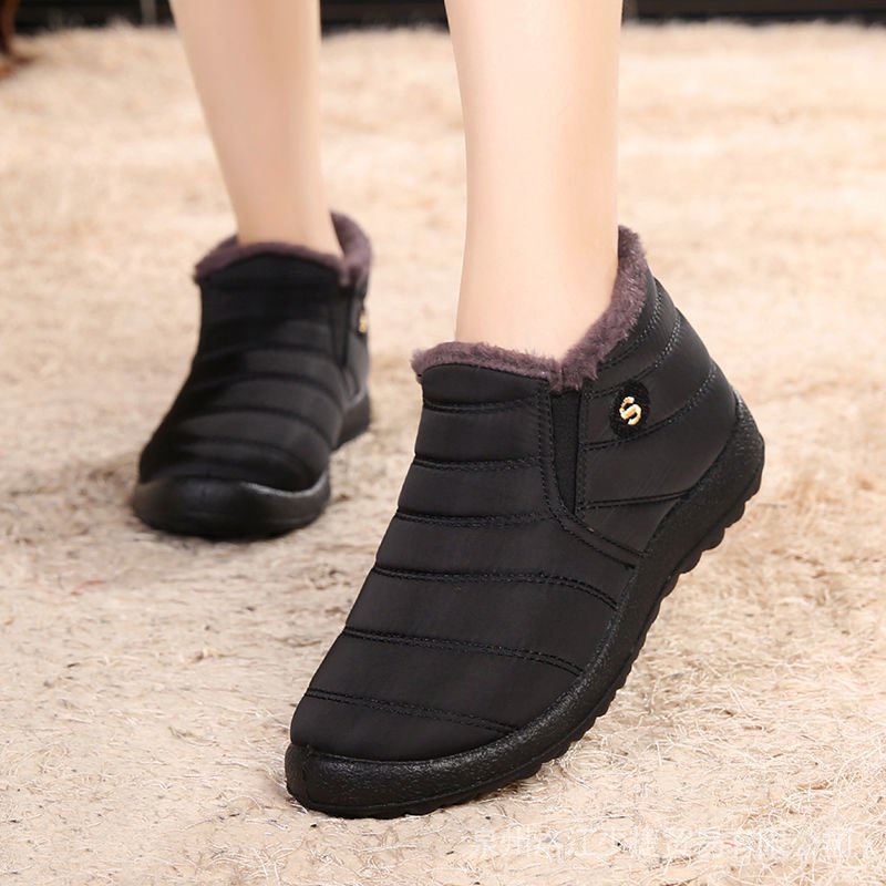 Giày vải cotton chống trượt không thấm nước ấm áp thời trang mùa đông cho nữ