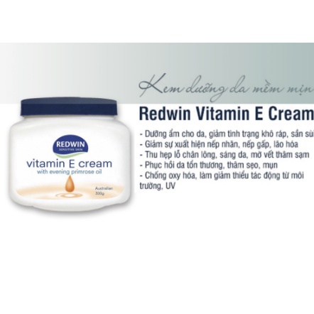 Kem Body Dưỡng Da Redwin Vitamin E Cream 300g