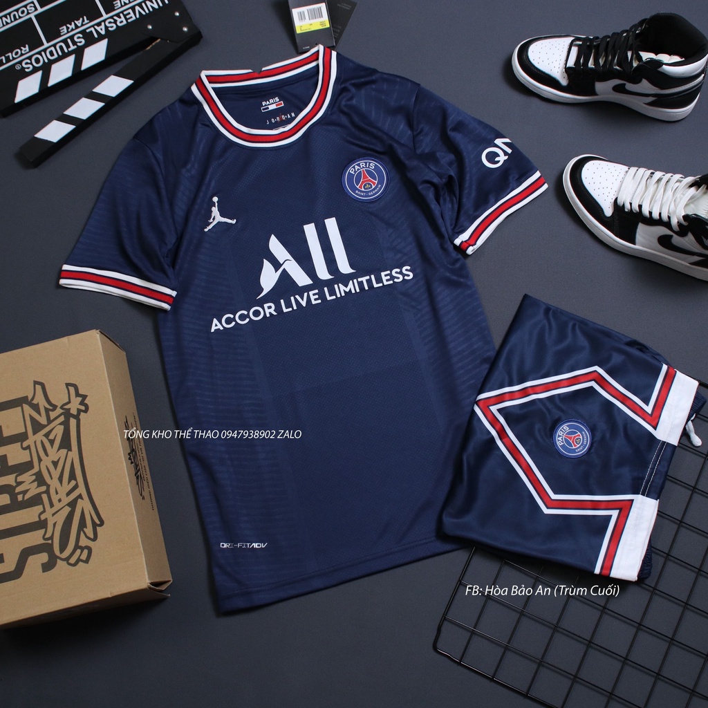 BỘ QUẦN ÁO BÓNG ĐÁ PSG 2023/24 ĐEN -TRẮNG CAO CẤP MÙA GIẢI 20232024