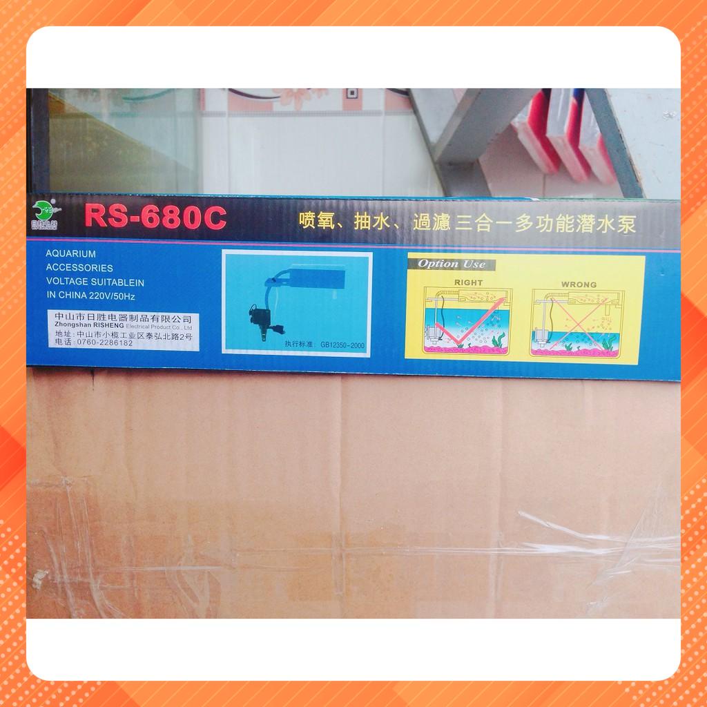 Combo Máy bơm, máng lọc dành cho hồ cá cảnh, hồ thủy sinh RS-680C