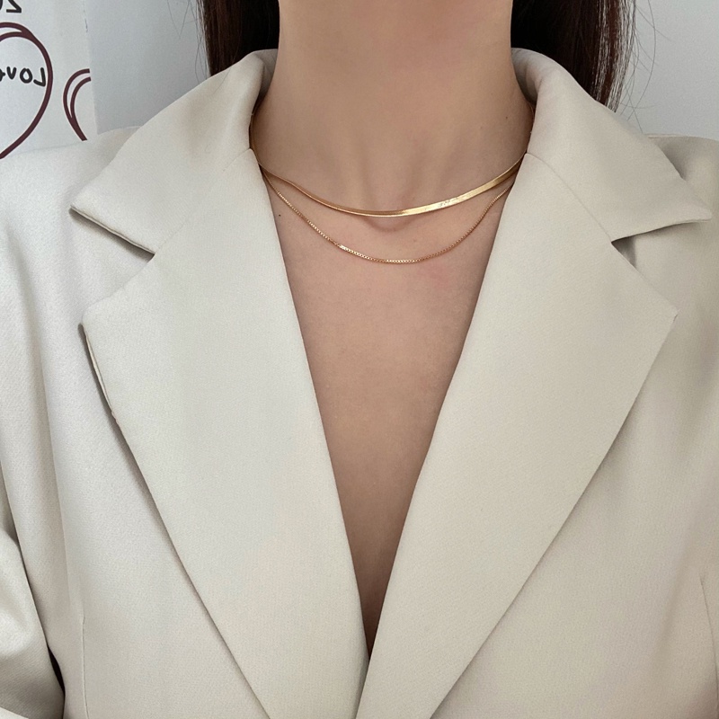 Vòng cổ hai lớp thiết kế đơn giản cá tính