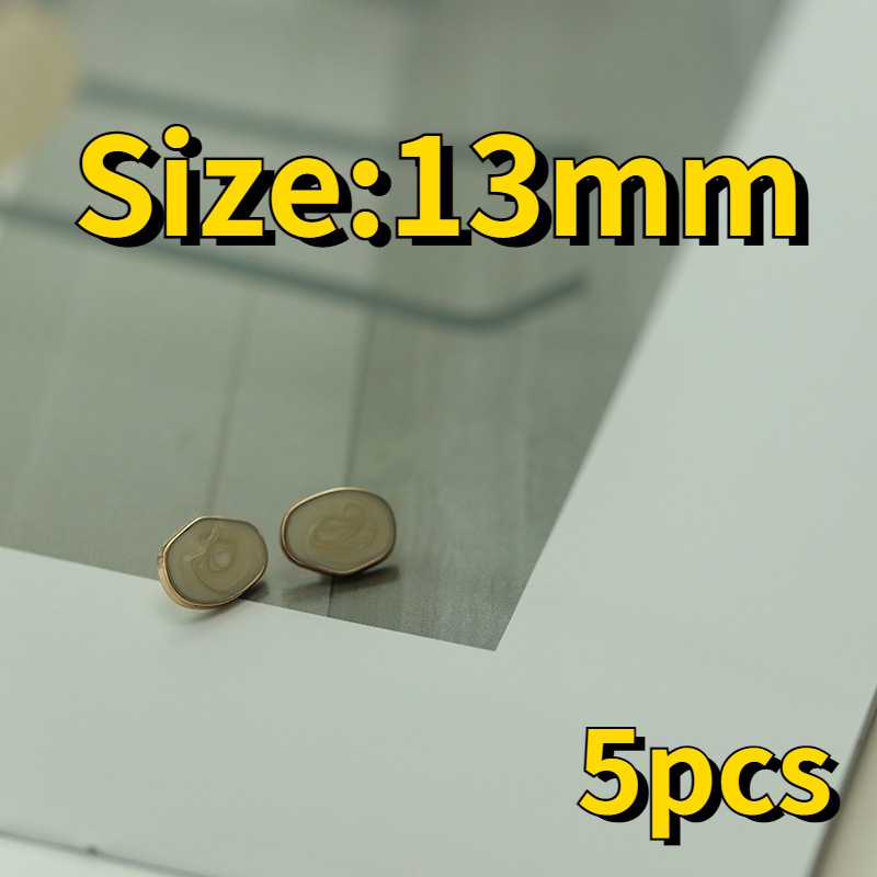 Bộ 5 Nút Áo Kim Loại Hình Oval