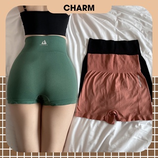 Quần legging đùi nữ cạp cao biker lửng ngố dáng ôm bó lưng thun freesize tập gym yoga