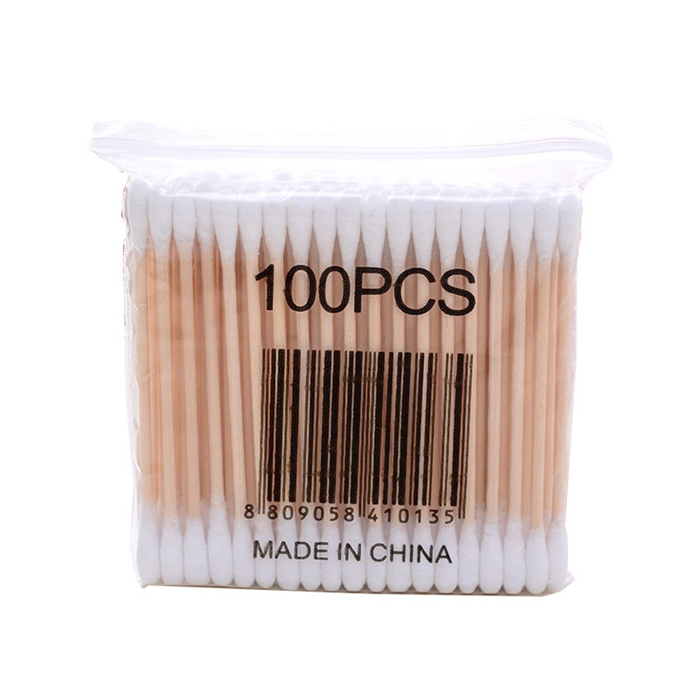 Set 100 Tăm Bông Cotton Hai Đầu Dùng Để Vệ Sinh Lỗ Tai Đa Năng Wyoming060