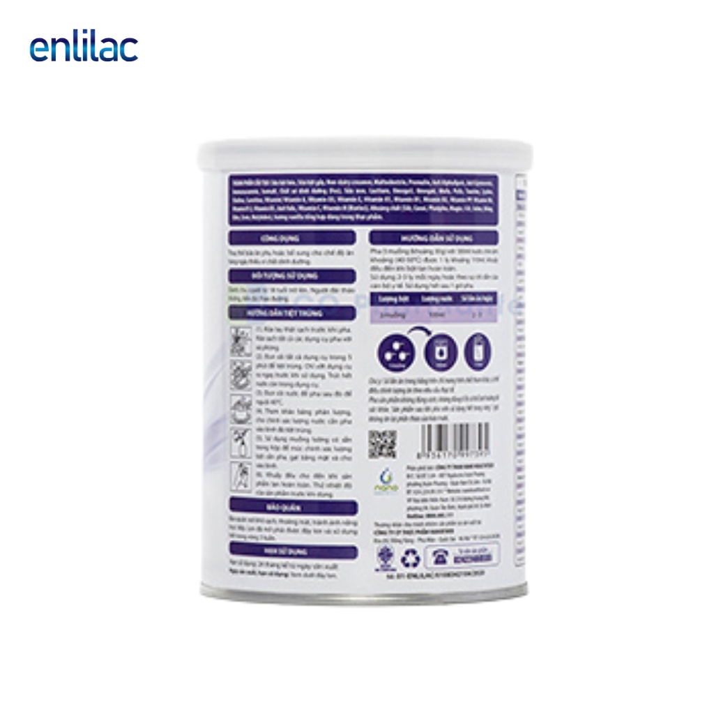 Sữa Cho Người Tiểu Đường, Giúp Ổn Định Đường Huyết ENLILAC Diabetes 400g-900g/Hộp