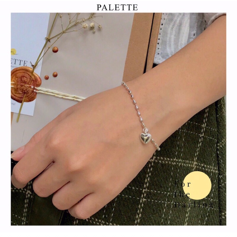 Vòng tay bạc charm Sliver Heart