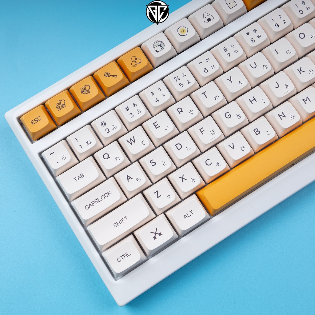 Keycap Honey &amp; Milk JP 140 nút bàn phím cơ Thick PBT dày 1.5MM XDA cao 9.5MM