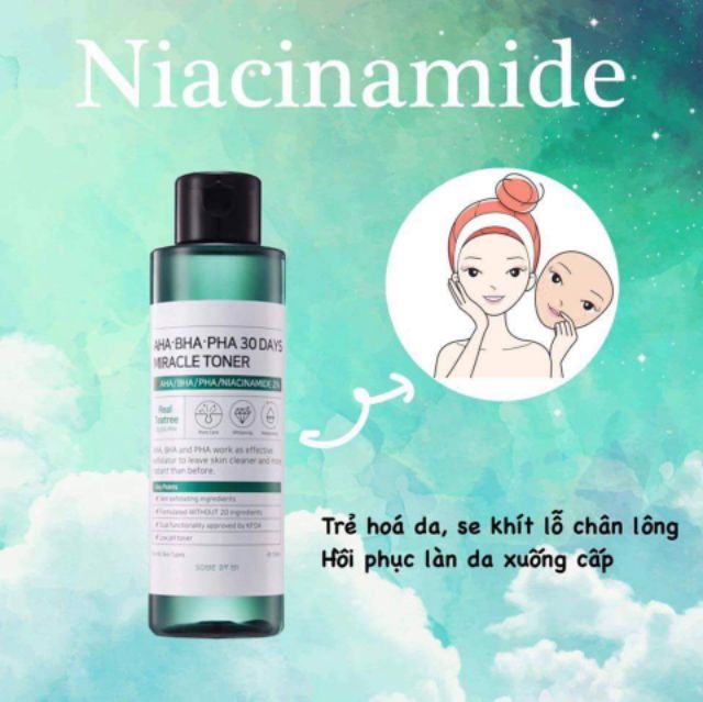 TONER TÁI TẠO LÀN DA #AHA-#BHA-#PHA #30DAYS #MIRACLE #TONER - NƯỚC HOA HỒNG TRỊ MỤN