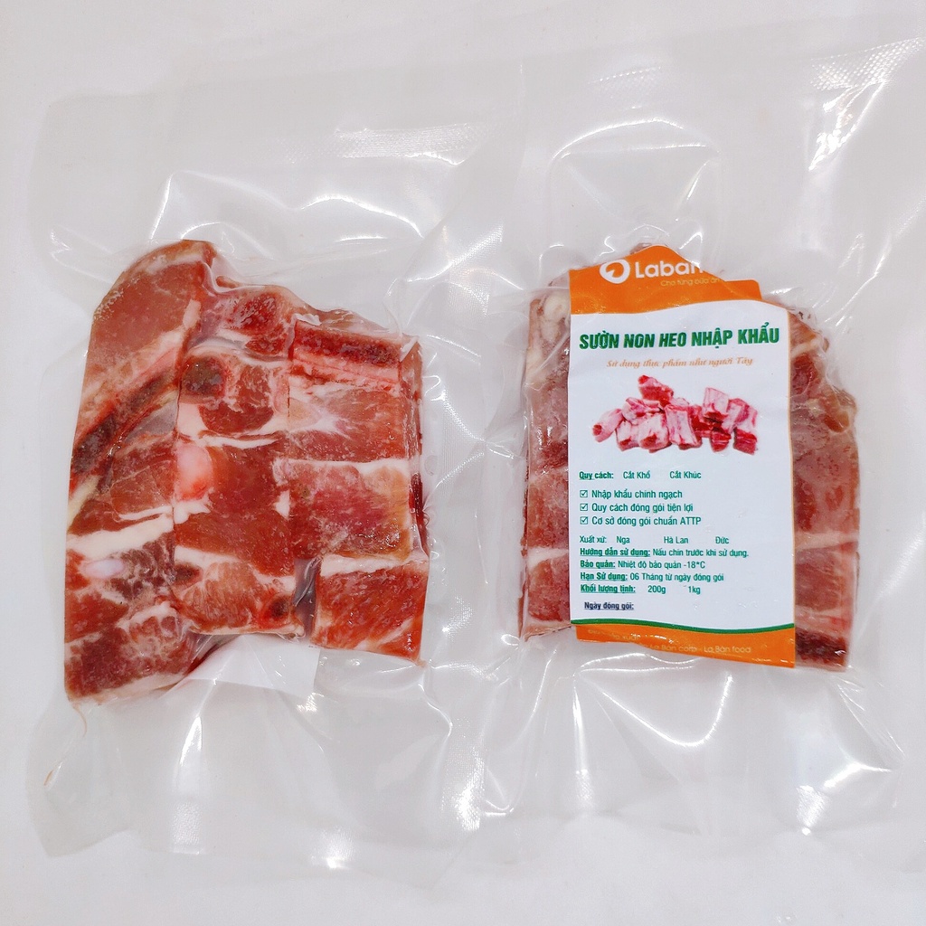 [GIAO HỎA TỐC ĐÀ NẴNG 2H] - Sườn non heo nhập khẩu cắt khúc 200g