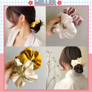 Dây buộc tóc co giãn bằng lụa satin đơn giản thời trang trẻ trung cho nữ