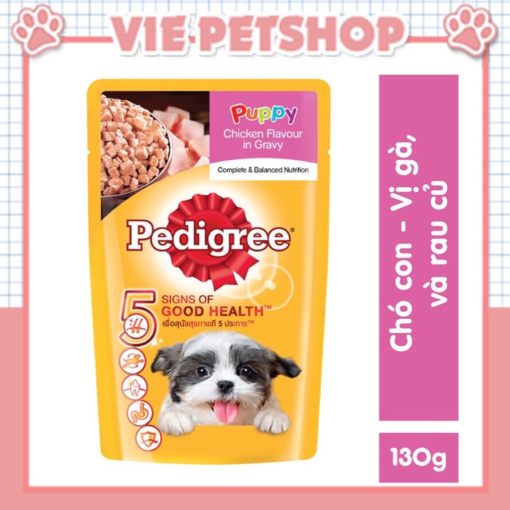 [COMBO 3 GÓI] Pate cho Chó Con PEDIGREE PUPPY Gói 130Gr | Vie PETSHOP