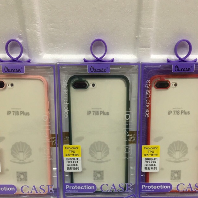 Ốp lưng nhám viền màu hiệu Oucase cho iPhone 7plus