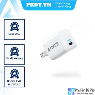 Sạc Anker PowerPort III Nano 20W- A2633 [PHÂN PHỐI CHÍNH HÃNG VN, BẢO HÀNH 18 THÁNG]