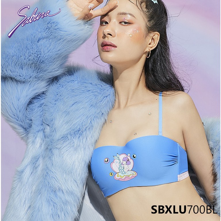 Combo Áo Lót Mút Mỏng Cup Ngang Và Quần Đồng Bộ Xanh Dương Phối Hoa Văn Ano Collection By Sabina SBXLU700BL+SUXLU700BL | BigBuy360 - bigbuy360.vn
