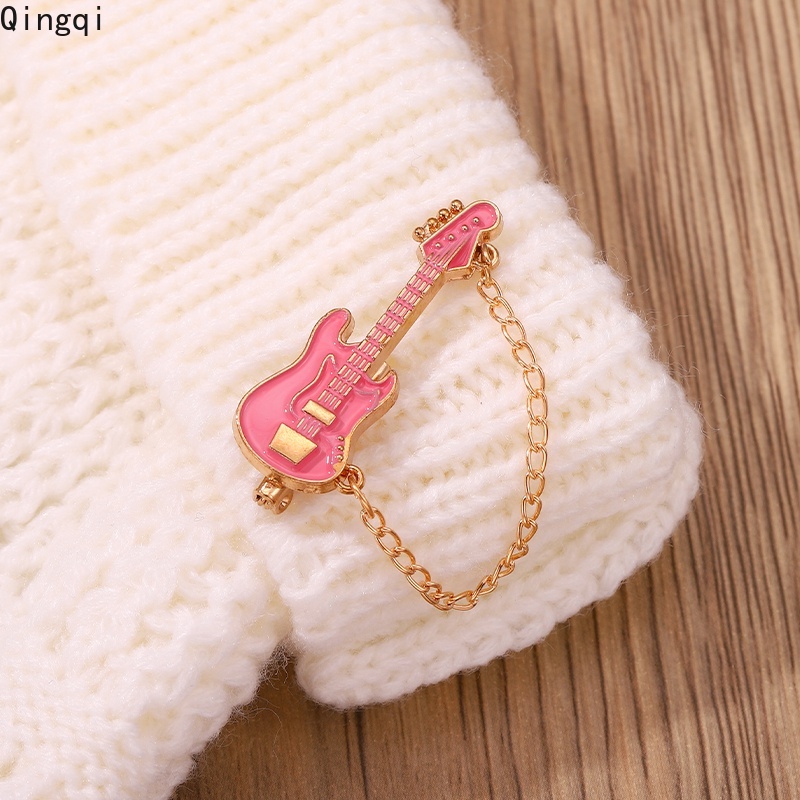 Ghim cài áo Miss Zoe hình đàn guitar hoạt hình vui nhộn cho bé