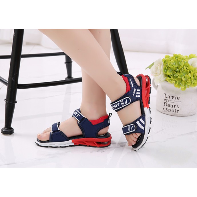 Sandal bé trai đế có đệm lò xo (s31-36)