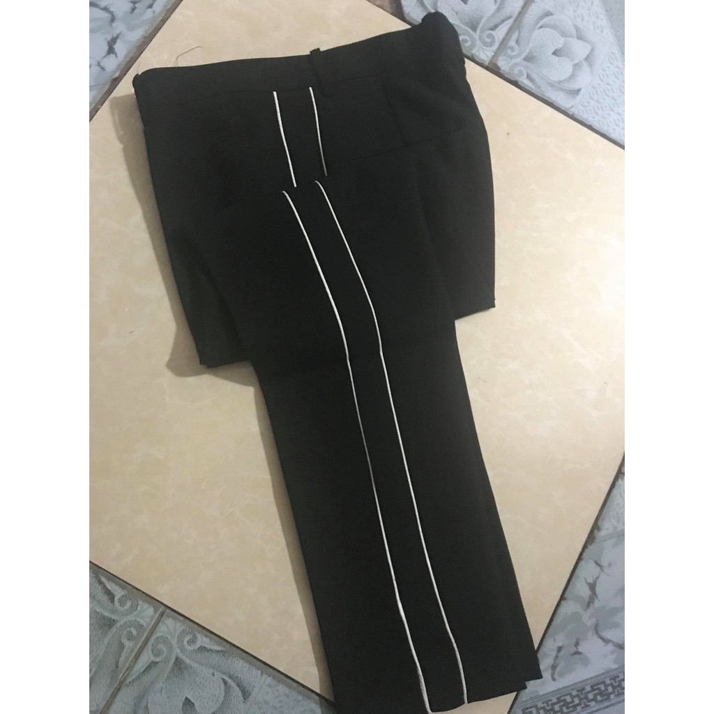 Quần Âu Đen Mix Viền ĐôI | BigBuy360 - bigbuy360.vn