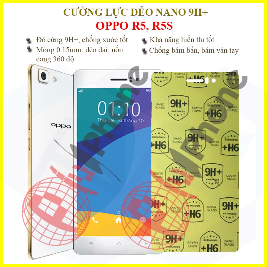 Dán cường lực dẻo nano trong hoặc nhám cho Oppo R5/ R5s