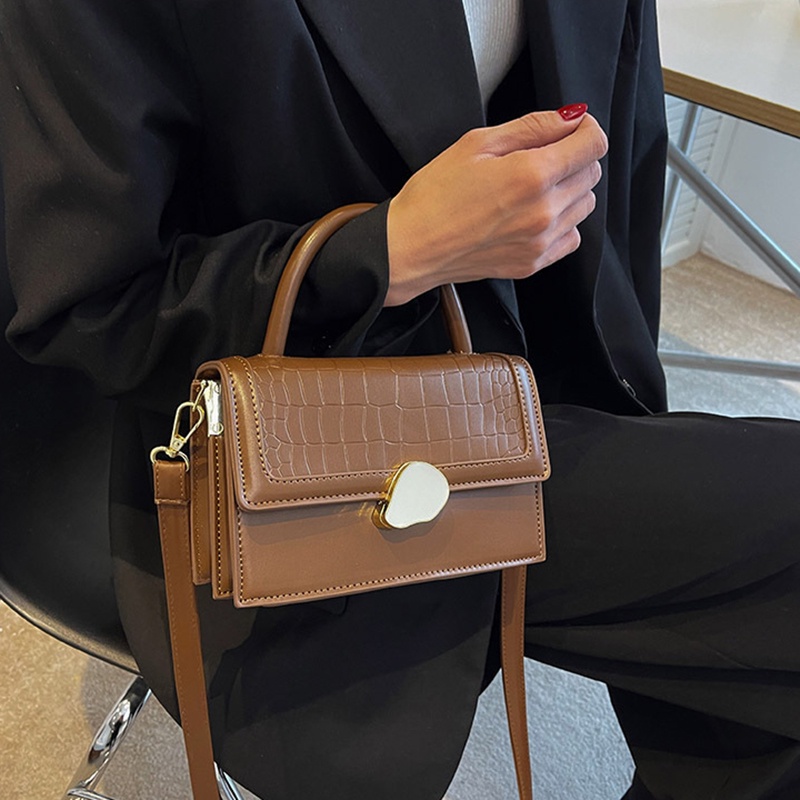 IELGY Túi Đeo Chéo Phối Màu Họa Tiết Vân Đá Thời Trang Sang Trọng Cho Nữ