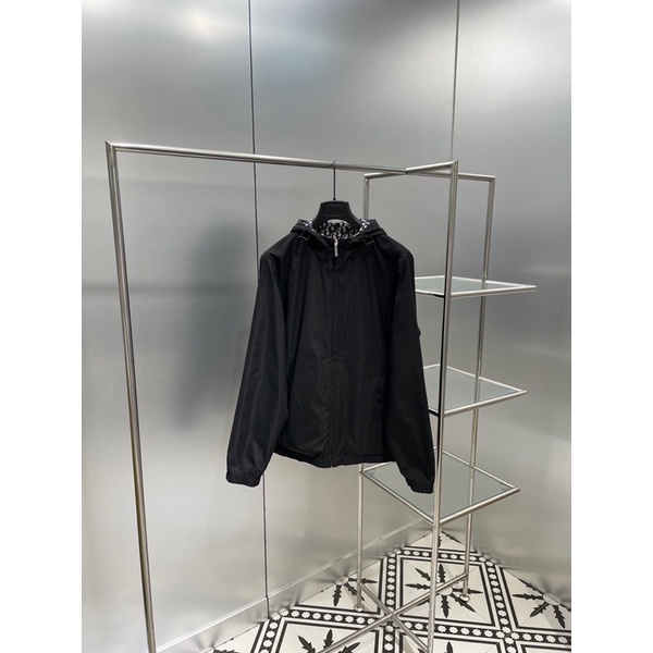 Áo khoác hai mặt hoạ tiết logo thương hiệu Dior CD cao cấp