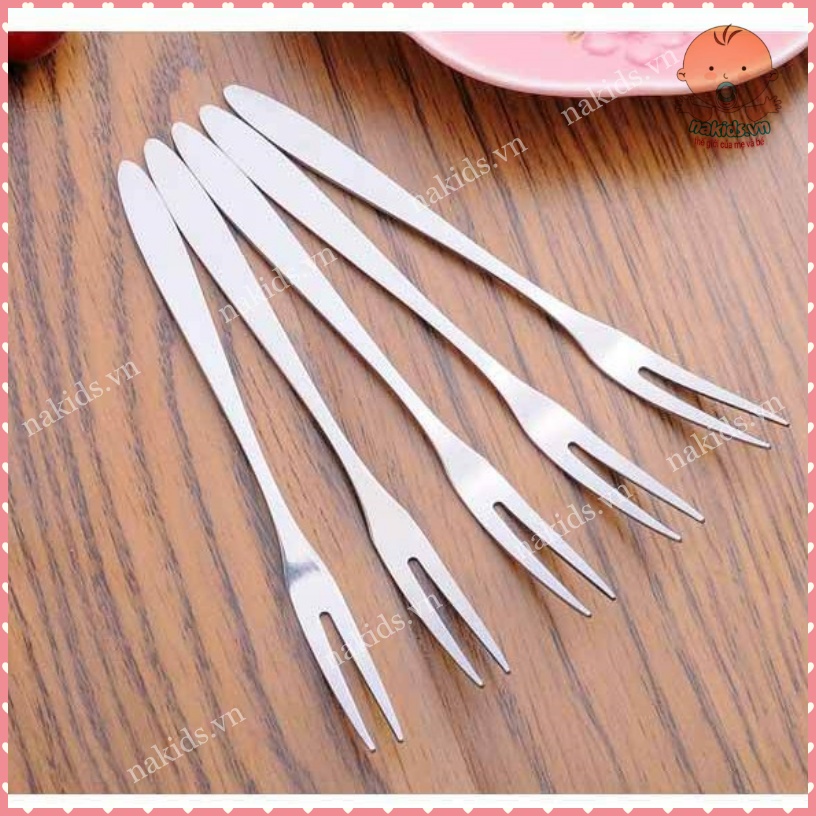 Dĩa Ăn Hoa Quả Trái Cây, Nĩa Ăn Bánh Gato Inox Gia Đình