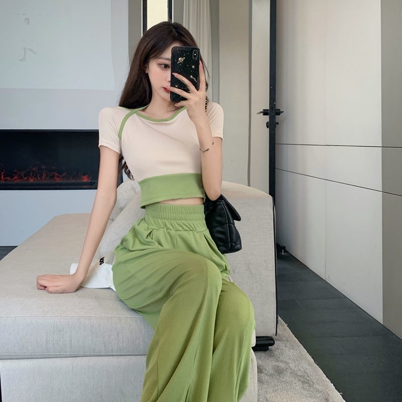 Bộ Đồ Thể Thao Hai Mảnh Thời Trang Mùa Hè Cho Nữ