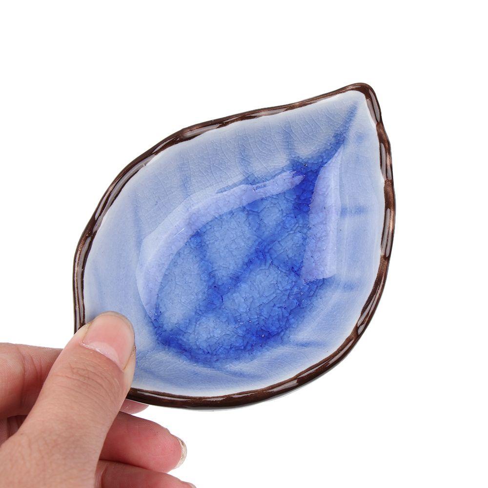 YOLA Đĩa Sứ Mini Hình Chiếc Lá Nhiều Màu Đựng Nước Chấm / Giấm Cho Nhà Bếp