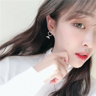 (Có kẹp vành) BÔNG TAI ĐUÔI CÁ ĐÍNH ĐÁ