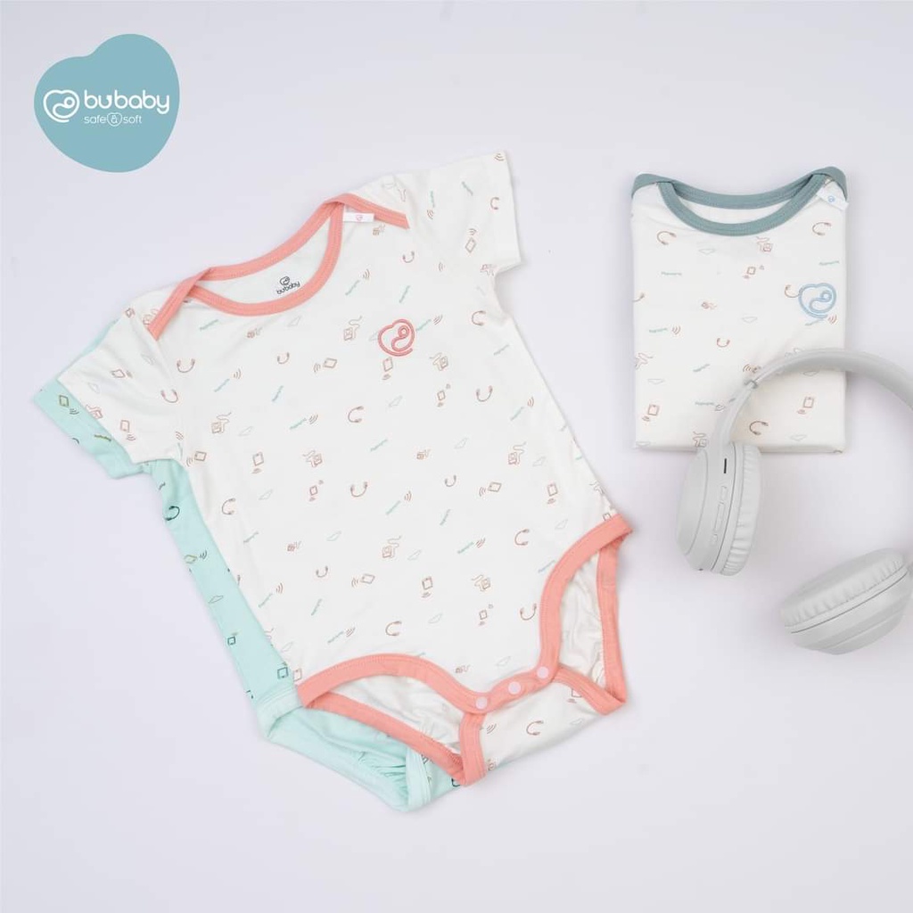 Bộ Bodychip Bu baby cộc tay cổ chồm Bambus